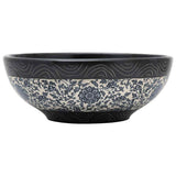 Vidaxl opzetwasbak rond φ41x14 cm keramiek zwart en blauw - afbeelding 2