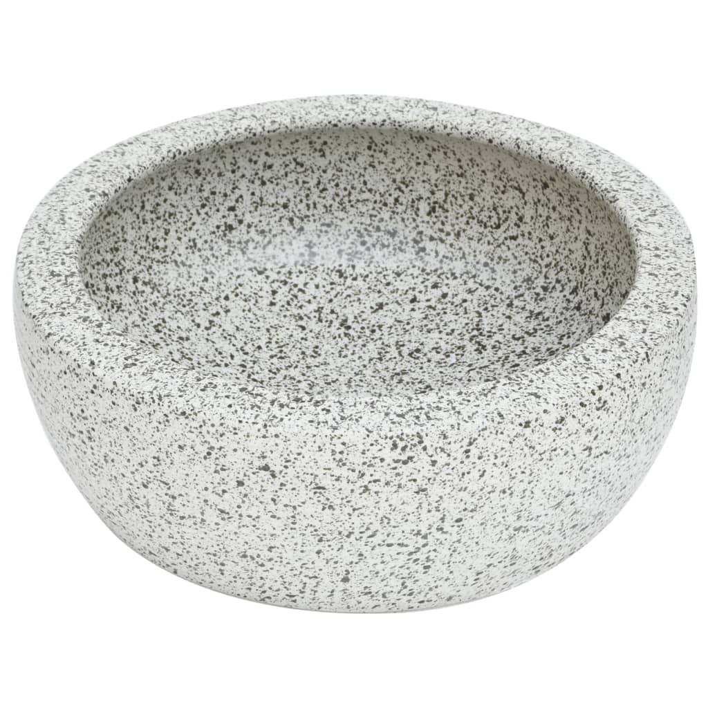 Vidaxl opzetwasbak rond φ41x14 cm keramiek grijs