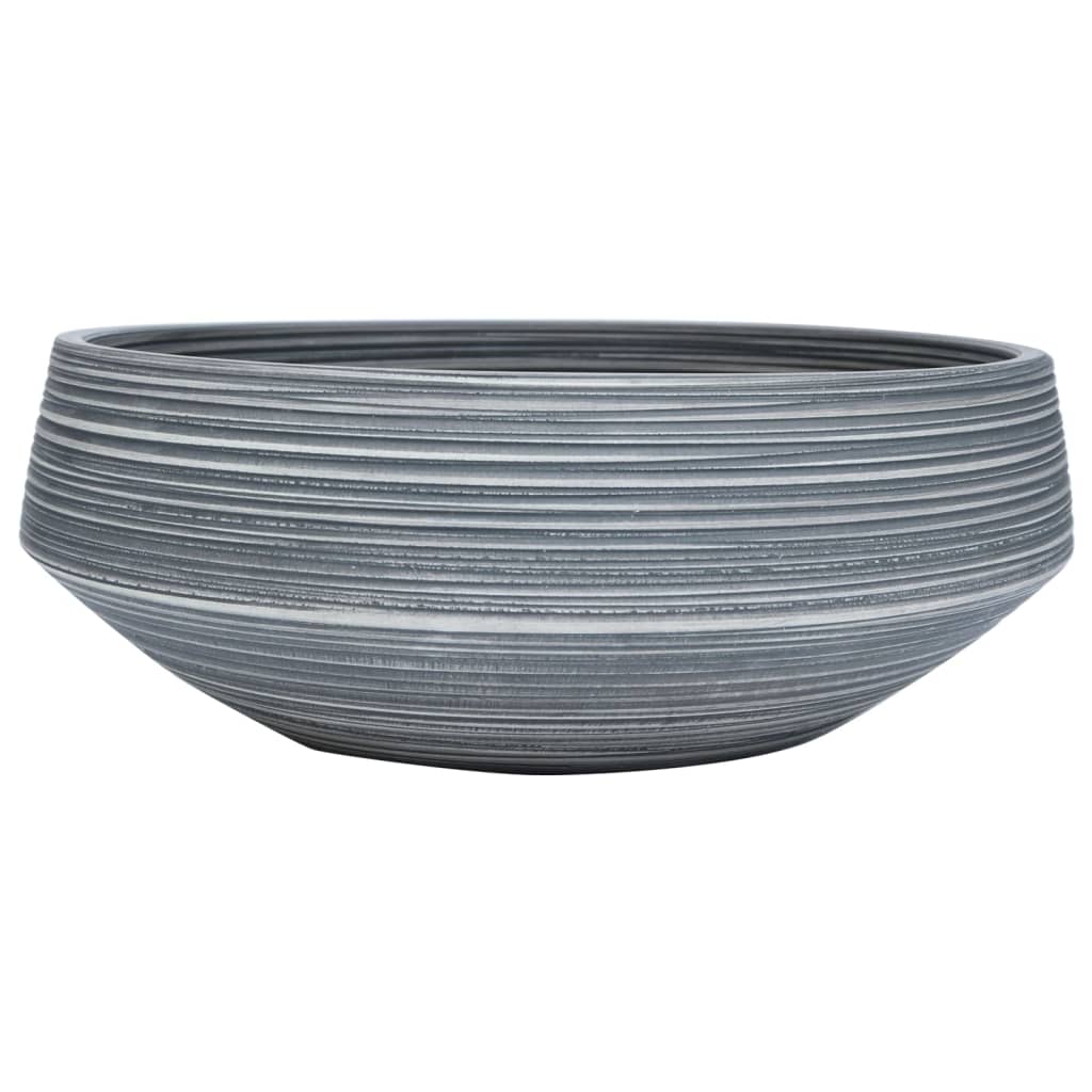 Vidaxl opzetwasbak rond φ41x14 cm keramiek grijs