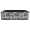 Vidaxl opzetwasbak rechthoekig 46x35,5x13 cm keramiek zwart en blauw