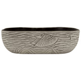 Vidaxl opzetwasbak rechthoekig 48x37,5x13,5 cm keramiek grijs en zwart - afbeelding 3