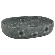 Vidaxl opzetwasbak ovaal 59x40x14 cm keramiek blauw - afbeelding 2