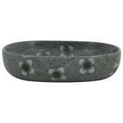 Vidaxl opzetwasbak ovaal 59x40x14 cm keramiek blauw - afbeelding 3