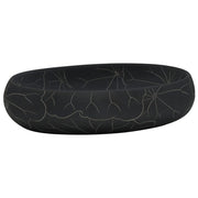 Vidaxl opzetwasbak ovaal 59x40x15 cm keramiek zwart - afbeelding 2