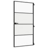 Vidaxl binnendeur smal 102,5x201,5 cm gehard glas en aluminium zwart