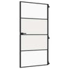 Vidaxl binnendeur smal 102,5x201,5 cm gehard glas en aluminium zwart