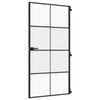 Vidaxl binnendeur smal 102,5x201,5 cm gehard glas en aluminium zwart