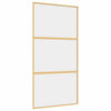 Vidaxl schuifdeur 102,5x205 cm helder esg-glas en aluminium goudkleur
