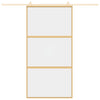 Vidaxl schuifdeur 102,5x205 cm helder esg-glas en aluminium goudkleur