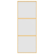 Vidaxl schuifdeur 76x205 cm mat esg-glas en aluminium goudkleurig - afbeelding 3