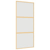 Vidaxl schuifdeur 90x205 cm mat esg-glas en aluminium goudkleurig