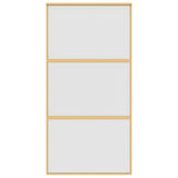 Vidaxl schuifdeur 102,5x205 cm mat esg-glas en aluminium goudkleurig - afbeelding 3