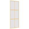 Vidaxl schuifdeur 76x205 cm mat esg-glas en aluminium goudkleurig
