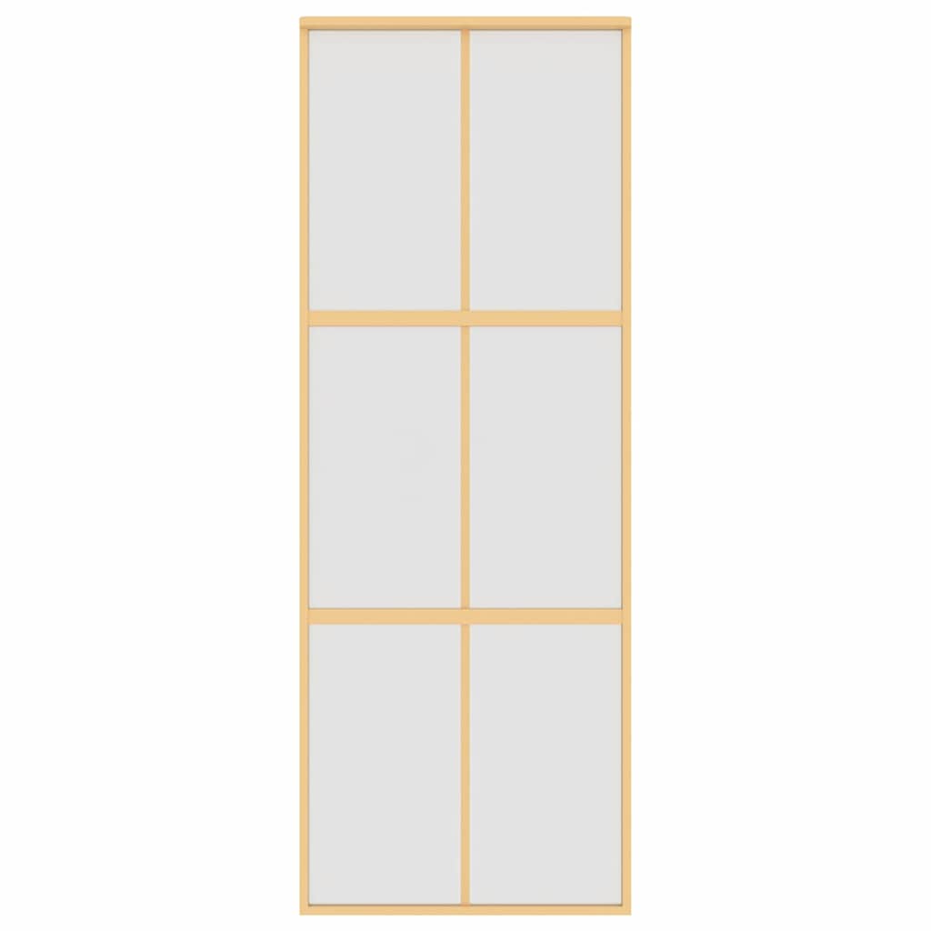 Vidaxl schuifdeur 76x205 cm mat esg-glas en aluminium goudkleurig
