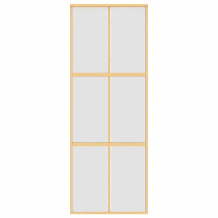 Vidaxl schuifdeur 76x205 cm mat esg-glas en aluminium goudkleurig