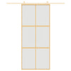 Vidaxl schuifdeur 90x205 cm mat esg-glas en aluminium goudkleurig