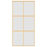 Vidaxl schuifdeur 102,5x205 cm mat esg-glas en aluminium goudkleurig - afbeelding 3