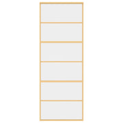 Vidaxl schuifdeur 76x205 cm helder esg-glas en aluminium goudkleurig - afbeelding 3