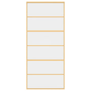Vidaxl schuifdeur 90x205 cm helder esg-glas en aluminium goudkleurig - afbeelding 3