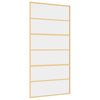 Vidaxl schuifdeur 102,5x205 cm helder esg-glas en aluminium goudkleur