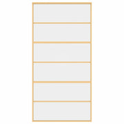 Vidaxl schuifdeur 102,5x205 cm helder esg-glas en aluminium goudkleur - afbeelding 3