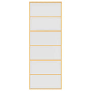 Vidaxl schuifdeur 76x205 cm mat esg-glas en aluminium goudkleurig - afbeelding 3