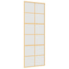 Vidaxl schuifdeur 76x205 cm mat esg-glas en aluminium goudkleurig