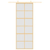 Vidaxl schuifdeur 76x205 cm mat esg-glas en aluminium goudkleurig