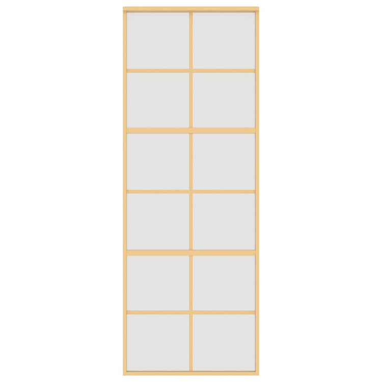 Vidaxl schuifdeur 76x205 cm mat esg-glas en aluminium goudkleurig
