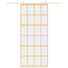 Vidaxl schuifdeur 90x205 cm helder esg-glas en aluminium goudkleurig