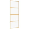 Vidaxl schuifdeur 76x205 cm helder esg-glas en aluminium goudkleurig
