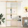 Vidaxl schuifdeur 90x205 cm helder esg-glas en aluminium goudkleurig