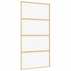 VidaXL Schuifdeur 102,5x205 cm helder ESG-glas en aluminium goudkleur