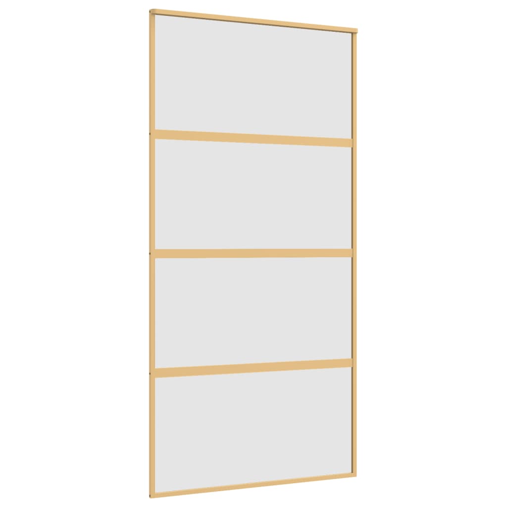 Vidaxl schuifdeur 102,5x205 cm mat esg-glas en aluminium goudkleurig