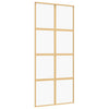 Vidaxl schuifdeur 90x205 cm helder esg-glas en aluminium goudkleurig