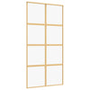 Vidaxl schuifdeur 102,5x205 cm helder esg-glas en aluminium goudkleur