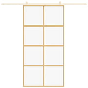 Vidaxl schuifdeur 102,5x205 cm helder esg-glas en aluminium goudkleur - afbeelding 3