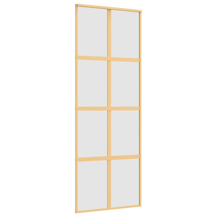 Vidaxl schuifdeur 76x205 cm mat esg-glas en aluminium goudkleurig
