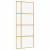 Vidaxl schuifdeur 90x205 cm helder esg-glas en aluminium goudkleurig