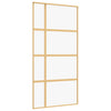 Vidaxl schuifdeur 102,5x205 cm helder esg-glas en aluminium goudkleur