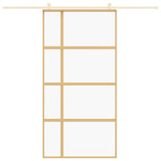 Vidaxl schuifdeur 102,5x205 cm helder esg-glas en aluminium goudkleur - afbeelding 3