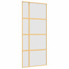 Vidaxl schuifdeur 90x205 cm mat esg-glas en aluminium goudkleurig