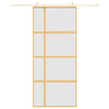 Vidaxl schuifdeur 90x205 cm mat esg-glas en aluminium goudkleurig