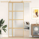 Vidaxl schuifdeur 90x205 cm mat esg-glas en aluminium goudkleurig