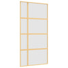 Vidaxl schuifdeur 102,5x205 cm mat esg-glas en aluminium goudkleurig