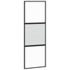 Vidaxl schuifdeur 76x205 cm gehard glas en aluminium zwart