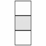 Vidaxl schuifdeur 76x205 cm gehard glas en aluminium zwart - afbeelding 3