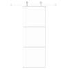 Vidaxl schuifdeur 76x205 cm gehard glas en aluminium wit