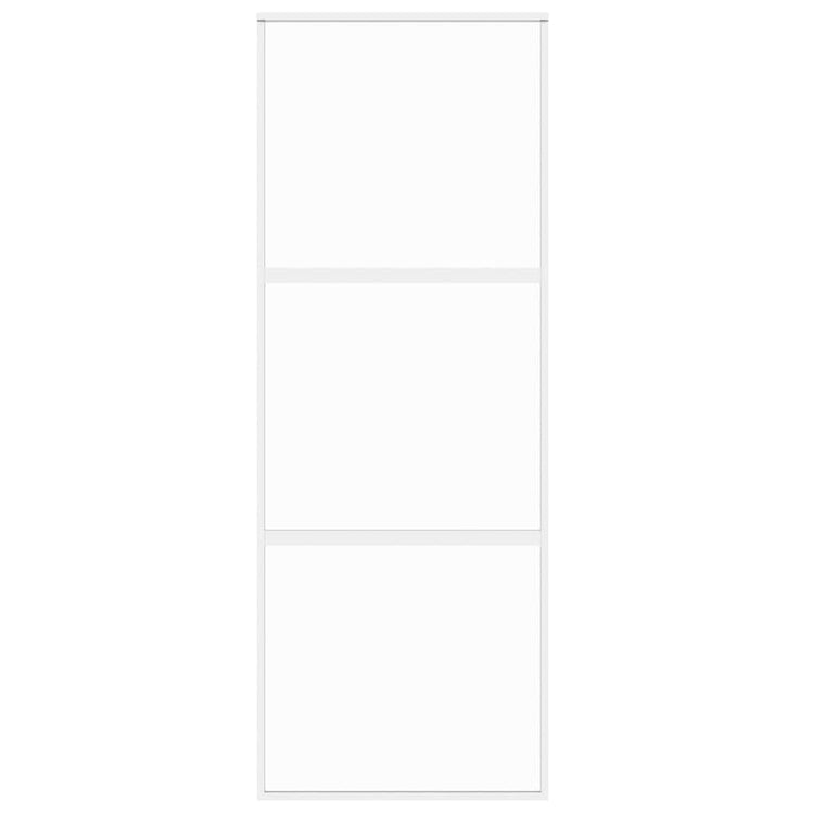 Vidaxl schuifdeur 76x205 cm gehard glas en aluminium wit