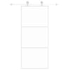 Vidaxl schuifdeur 90x205 cm gehard glas en aluminium wit